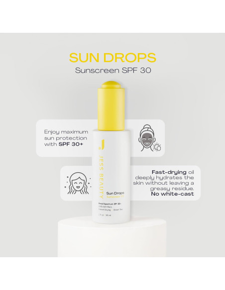 Gotas de Sol JESS BEAUTY con Protector Solar SPF 30 - 29.57 ml Gotas de Sol JESS BEAUTY con Protector Solar SPF 30 - 29.57 ml