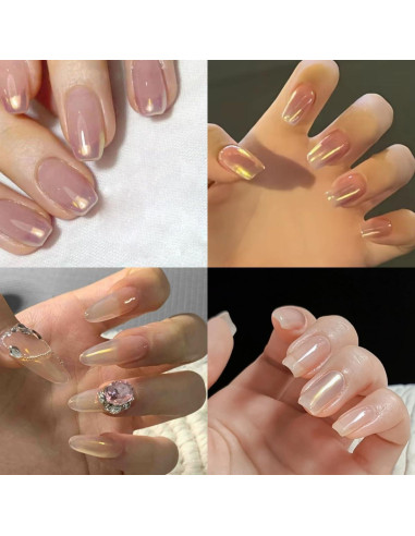 Polvo de Uñas de Cromo Perla Charming May 2 Pcs Aurora
