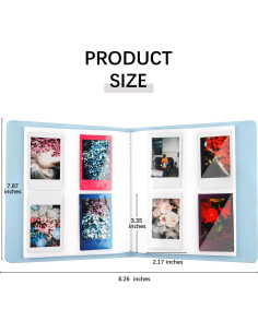 Álbum de Fotos Mini Ruibytree 256 Bolsillos Azul 32 Páginas 2