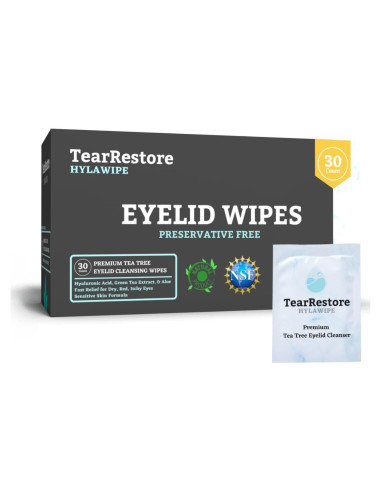 Toallitas para Párpados TearRestore HylaWipe - 30 Unidades