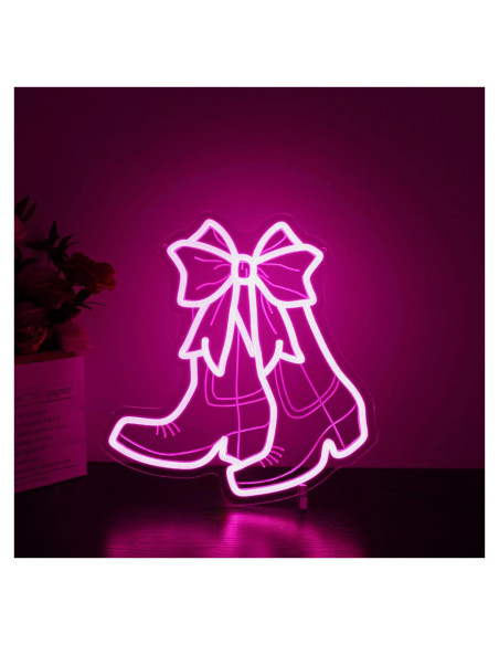Letrero de Neón LED HSJNJKFU Rosa para Decoración Interior Letrero de Neón LED HSJNJKFU Rosa para Decoración Interior