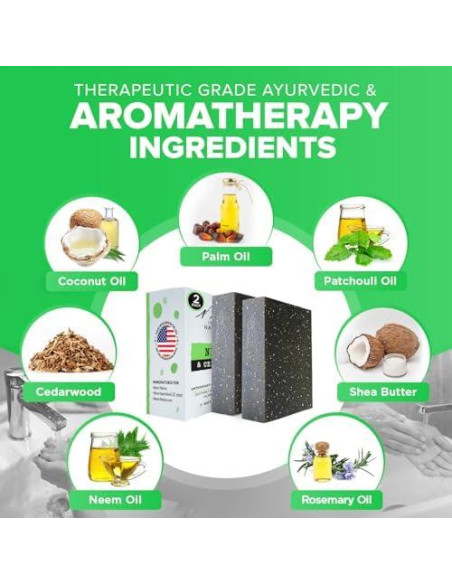 Jabón de Neem y Madera de Cedro iHeart Nature - Paquete de 2 Jabón de Neem y Madera de Cedro iHeart Nature - Paquete de 2