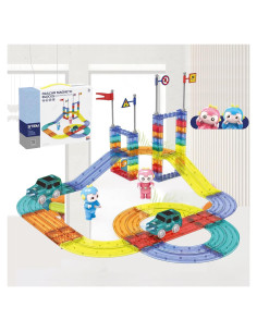 Juego de Pistas de Carreras Magnéticas Bella Globe 63 Piezas