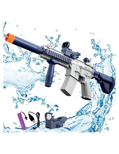 Pistola de Agua Eléctrica HYNXM Azul, 7.62m Alcance, 2 Tanques Pistola de Agua Eléctrica HYNXM Azul, 7.62m Alcance, 2 Tanques