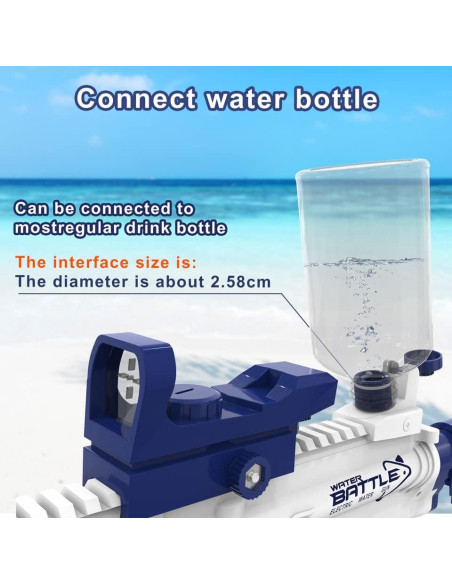 Pistola de Agua Eléctrica HYNXM Azul, 7.62m Alcance, 2 Tanques Pistola de Agua Eléctrica HYNXM Azul, 7.62m Alcance, 2 Tanques