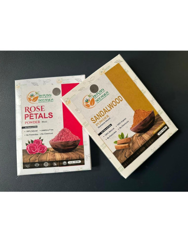 Combo Polvo de Sándalo y Pétalos de Rosa 2x100g - Herbs Botanica