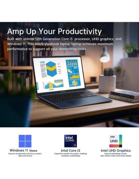 Laptop ASUS Vivobook 17.3" FHD, 16GB RAM, 1TB SSD, Core i3 Laptop ASUS Vivobook 17.3" FHD, 16GB RAM, 1TB SSD, Core i3