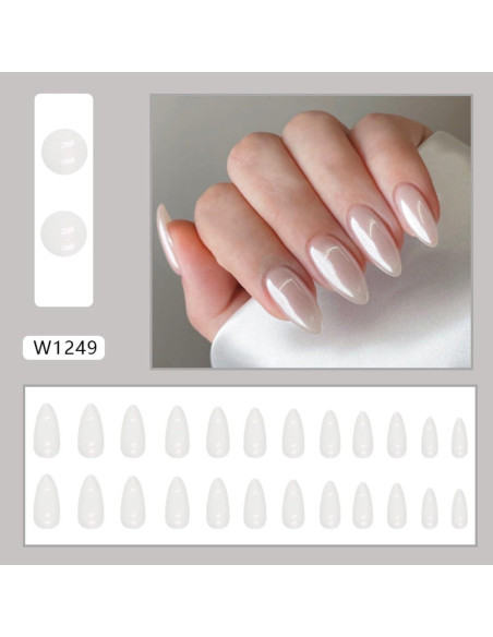Uñas Postizas Almendra Mediana CTTHNBD 24 Pcs Acrílicas Brillantes Uñas Postizas Almendra Mediana CTTHNBD 24 Pcs Acrílicas Brillantes
