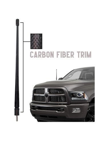 Antena corta Votex El Espartano 35 cm para Dodge Ram 2009-2024