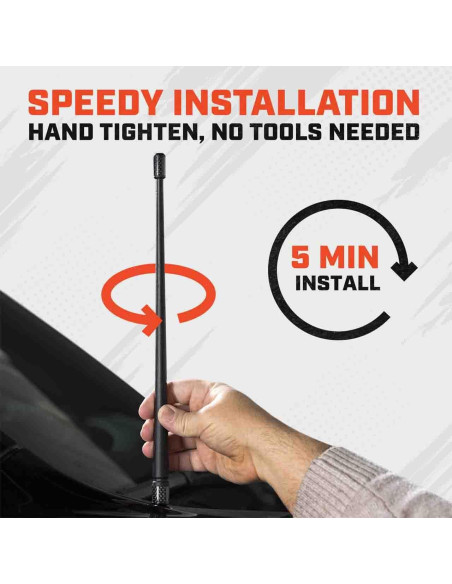 Antena corta Votex El Espartano 35 cm para Dodge Ram 2009-2024 Antena corta Votex El Espartano 35 cm para Dodge Ram 2009-2024