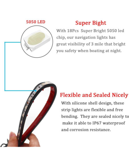 Luces de Navegación Marinas Boaton LED 2.2W Impermeables Luces de Navegación Marinas Boaton LED 2.2W Impermeables