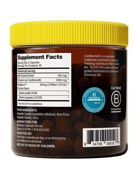 Salud Digestiva Completa Beekeeper's Naturals 60 Cápsulas Salud Digestiva Completa Beekeeper's Naturals 60 Cápsulas