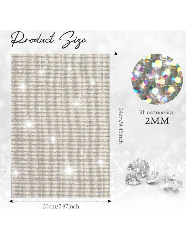 Hoja de Strass Brillante SycloPak 20x24 cm Color AB 12000 Piezas