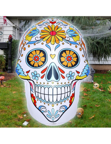 Calavera Inflable de Halloween Honoson 1.22m con Luces LED
