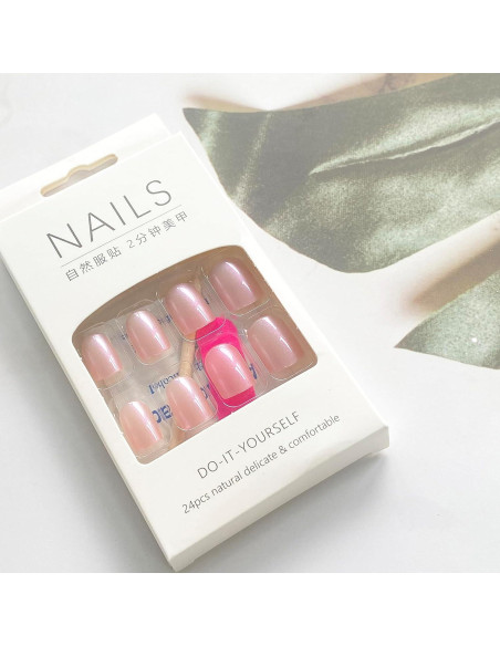 Uñas Postizas Cortas Acrílicas Gritose 24 Pcs Reutilizables Uñas Postizas Cortas Acrílicas Gritose 24 Pcs Reutilizables