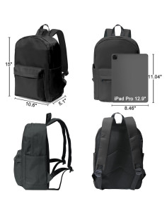 Mochila Ligera Escolar Niños 3-14 Años Negro 14L 2