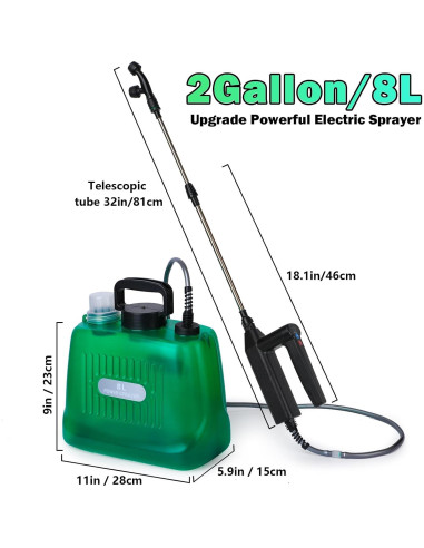Pulverizador Eléctrico Ramarmro 7.57L 2 Galones Verde