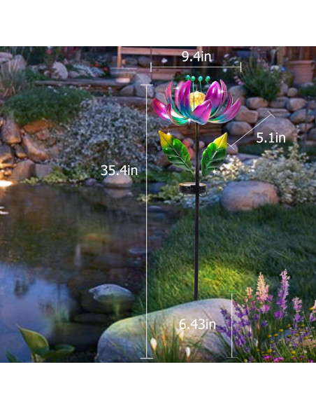 Luces Solares Huaxu Molino de Viento Jardín 90.2 cm LED Luces Solares Huaxu Molino de Viento Jardín 90.2 cm LED