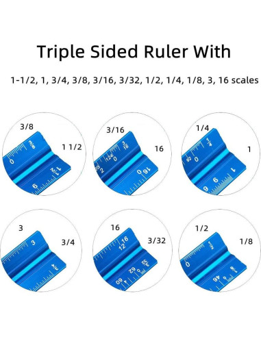 Paquete de 3 Reglas de Escala Arquitectónica YIFARUBE 30.48 cm