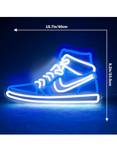 Luz de Neón LED Zapatilla Azul Dimmable JianJung 23.5x40 cm 2