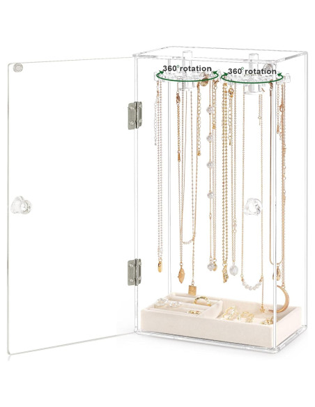 Soporte para Collares Jenseits Acrílico Transparente 24 Ganchos Soporte para Collares Jenseits Acrílico Transparente 24 Ganchos