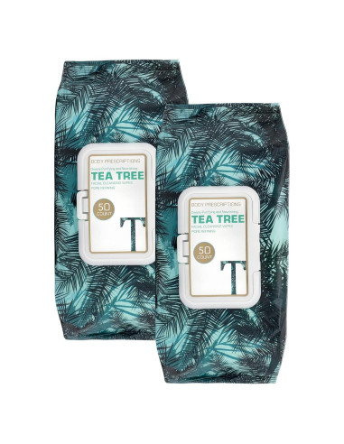 Toallitas Desmaquillantes Body Prescription - 100 Unidades Árbol de Té