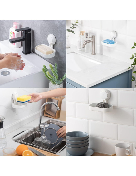 Soporte para Jabón LEVERLOC con Ventosa - Ducha y Baño Soporte para Jabón LEVERLOC con Ventosa - Ducha y Baño