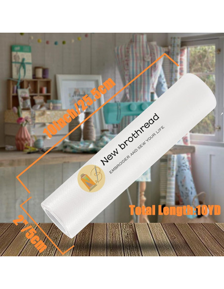 Película de Topping Lavable Nueva Brothread 25 micrones 10x10 Yd Película de Topping Lavable Nueva Brothread 25 micrones 10x10 Yd