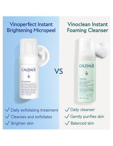 Espuma Limpiadora Micropeel Caudalie Vinoperfect 100 mL