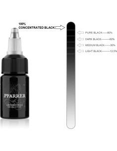 Tinta de Tatuaje Negra PFARRER 15ml Vegana Alta Calidad 2