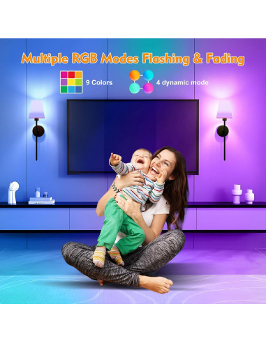 Juego de Apliques de Pared Inalámbricos Lightania 2 Unidades