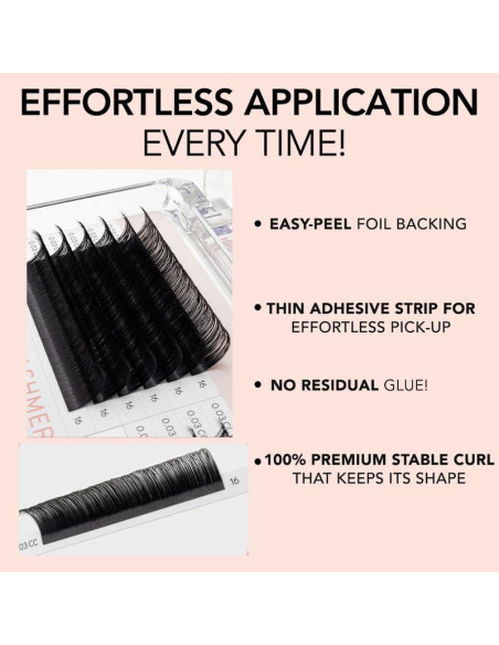 Extensiones de Pestañas Kiara Sky Cashmere Easy Fan 8mm Negro Extensiones de Pestañas Kiara Sky Cashmere Easy Fan 8mm Negro