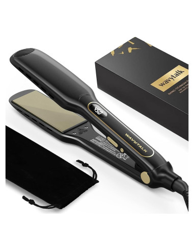 Plancha de Pelo Húmedo a Liso Wavytalk 4.45 cm Negra
