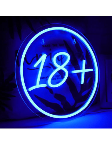 Luz de Neón 18+ Junbige 30.5x30.5cm USB Colgante