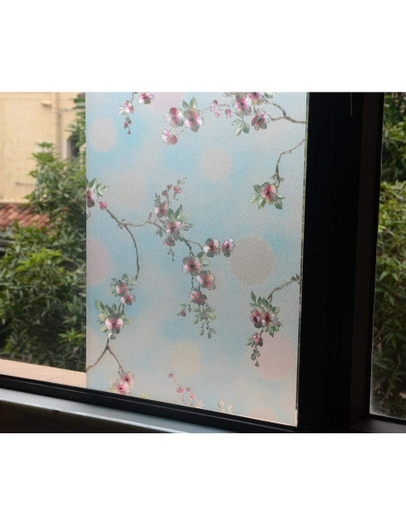 Película para Ventanas VSUDO 45x200cm Flor de Durazno Anti UV Película para Ventanas VSUDO 45x200cm Flor de Durazno Anti UV