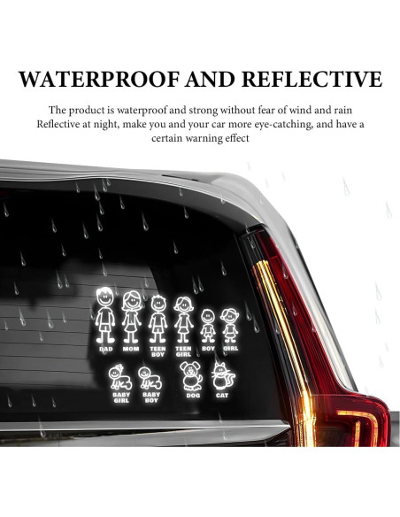 Calcomanías de Auto Familiar SHMZK 25x20cm Impermeable Calcomanías de Auto Familiar SHMZK 25x20cm Impermeable