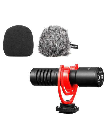 Micrófono Shotgun Supercardioide BOYA BY-MM1+ con Soporte Micrófono Shotgun Supercardioide BOYA BY-MM1+ con Soporte