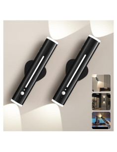 Juego de Apliques de Pared Hapfish 2 Piezas LED Inalámbricos