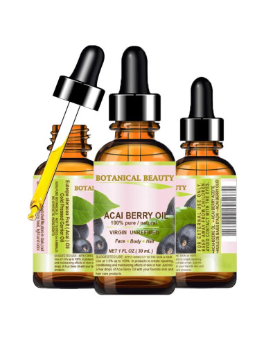 Aceite de Baya de Acai 100% Puro Belleza Botánica 15 ml