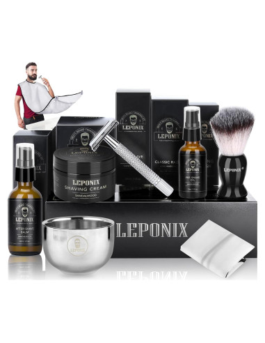 Kit de Afeitado Completo LEPONIX - 7 Esenciales para Hombre