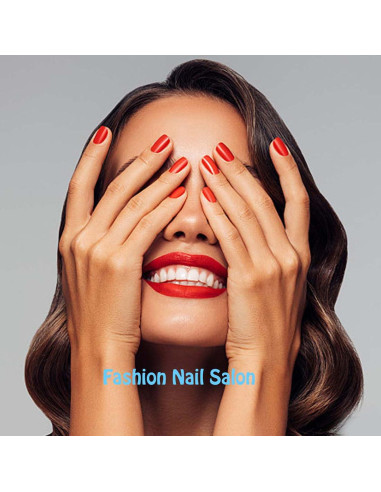 Uñas Postizas Cortas Rosa 3D ANDGING - 24 Pcs Diseño Corazón