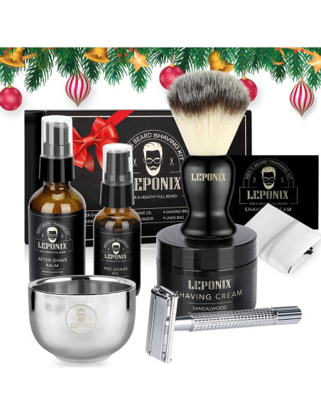 Kit de Afeitado Completo LEPONIX - 7 Esenciales para Hombre Kit de Afeitado Completo LEPONIX - 7 Esenciales para Hombre