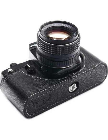 Funda de Cuero Real BolinUS para Cámara Pentax LX - Negro Funda de Cuero Real BolinUS para Cámara Pentax LX - Negro