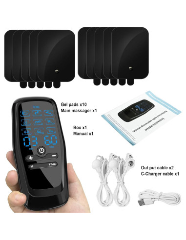 Unidad TENS Doble Canal TADOUNE Masajeador Electromuscular