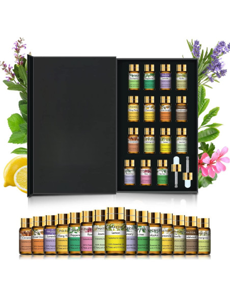 Juego de Aceites Esenciales PHATOIL 15 x 5ml Aromaterapia Juego de Aceites Esenciales PHATOIL 15 x 5ml Aromaterapia
