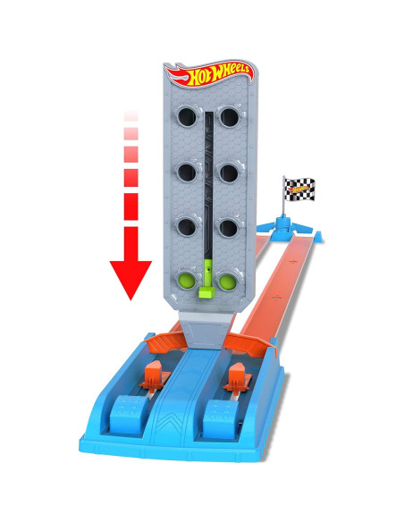 Juego de Pista de Autos Hot Wheels GBF82, 3 Desafíos y Auto 1:64 Juego de Pista de Autos Hot Wheels GBF82, 3 Desafíos y Auto 1:64