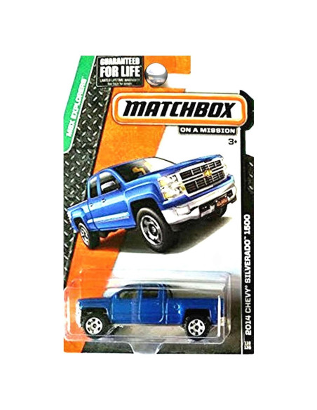Matchbox Chevy Silverado 2014 Azul 1:64 Die Cast Coleccionable Matchbox Chevy Silverado 2014 Azul 1:64 Die Cast Coleccionable