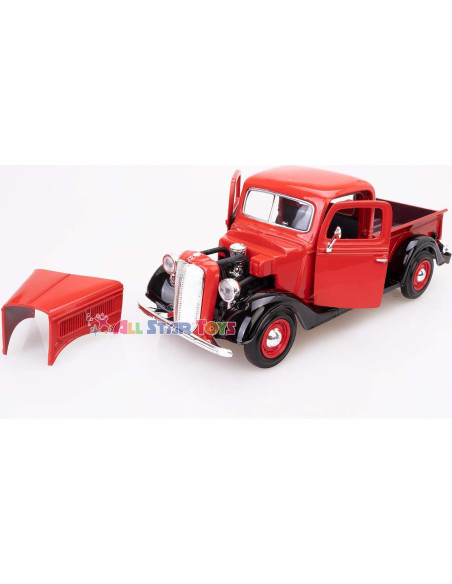 Camioneta Diecast Ford Pickup 1937 Motormax 1/24 Rojo Camioneta Diecast Ford Pickup 1937 Motormax 1/24 Rojo