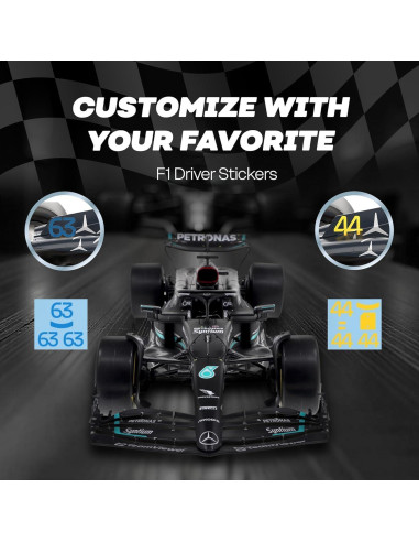 Kit de Modelo F1 Luppa AMG W14 - Escala 1:18, 140 Piezas