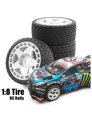 Neumáticos RC 1:8 1:7 Chanjorlin Rally 4 Piezas 17mm Hex
